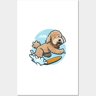 Join the Movement with the Goldendoodle Snowboarding Design Posters and Art